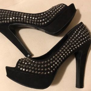 Candies studded Black “Punk Rock” size 7.5 Heels